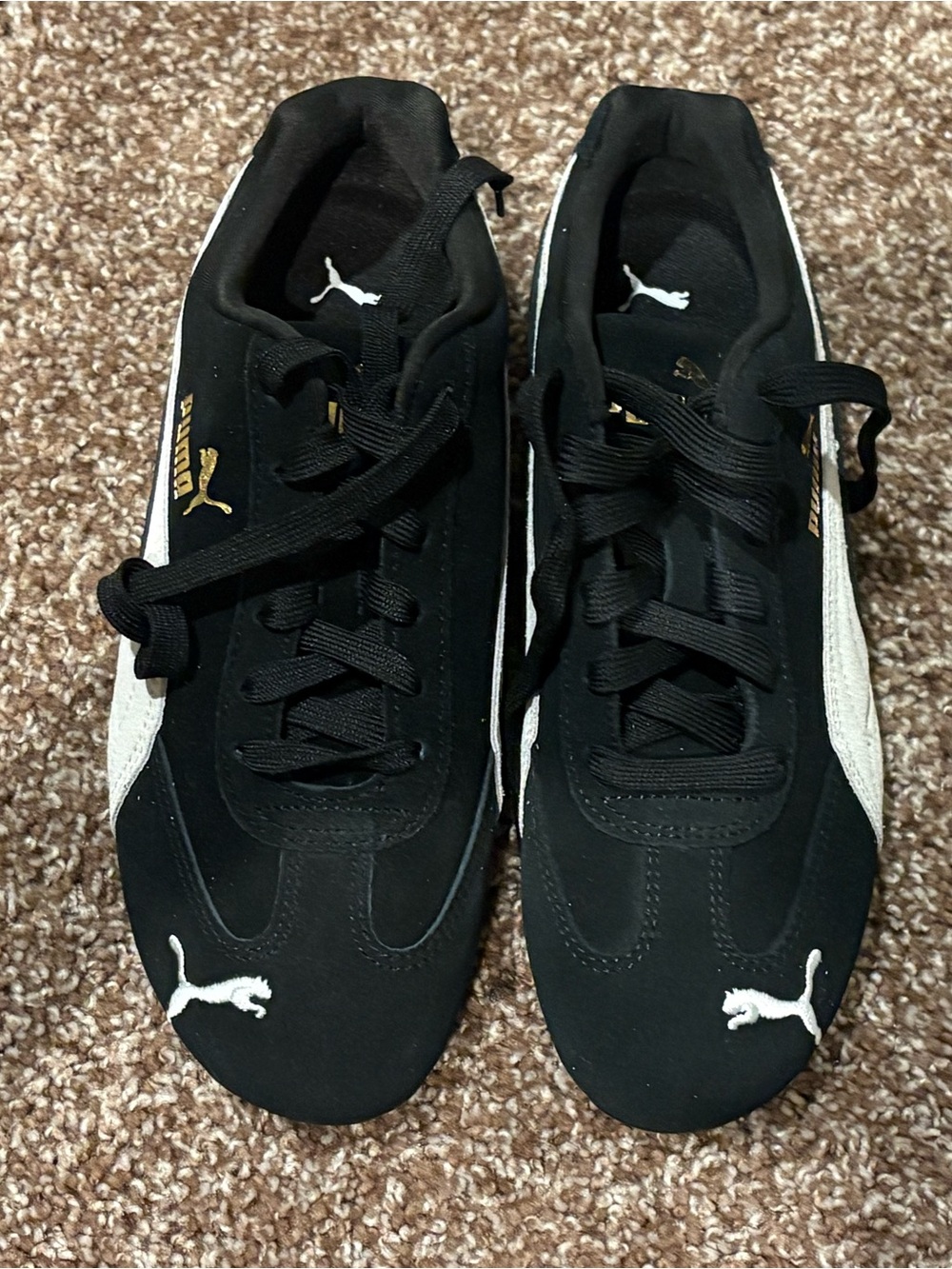 Puma Men’s Black Sneakers with White Puma Formstrip